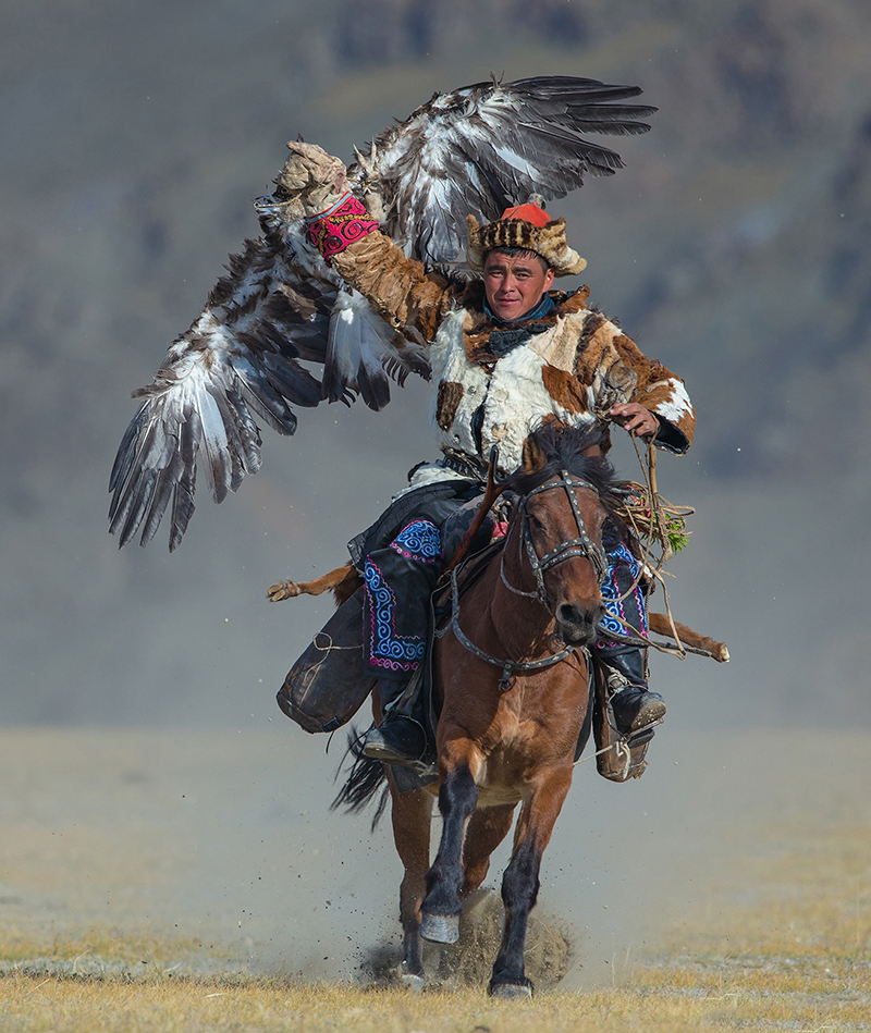 eagle hunter at sagsai eagle festival