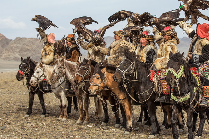 Mongolian eagle hunters