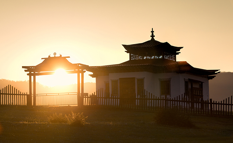 sunset mongolia